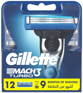 12x Gillette Mach 3 Turbo Wkłady Nożyki Oryginał