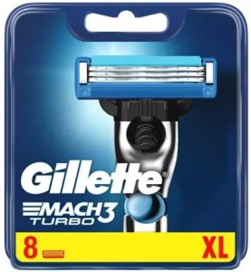 8 x Gillette Mach 3 Turbo Wkłady Nożyki Oryginał