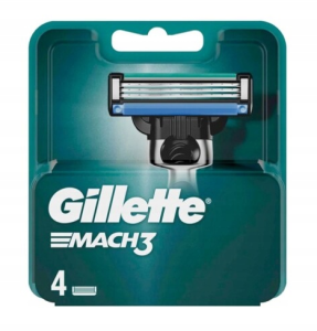 4 x GILLETTE MACH 3 Wkłady Ostrza Nożyki ORYGINAŁ